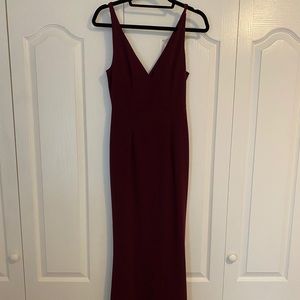 Gorgeous long maroon gown
